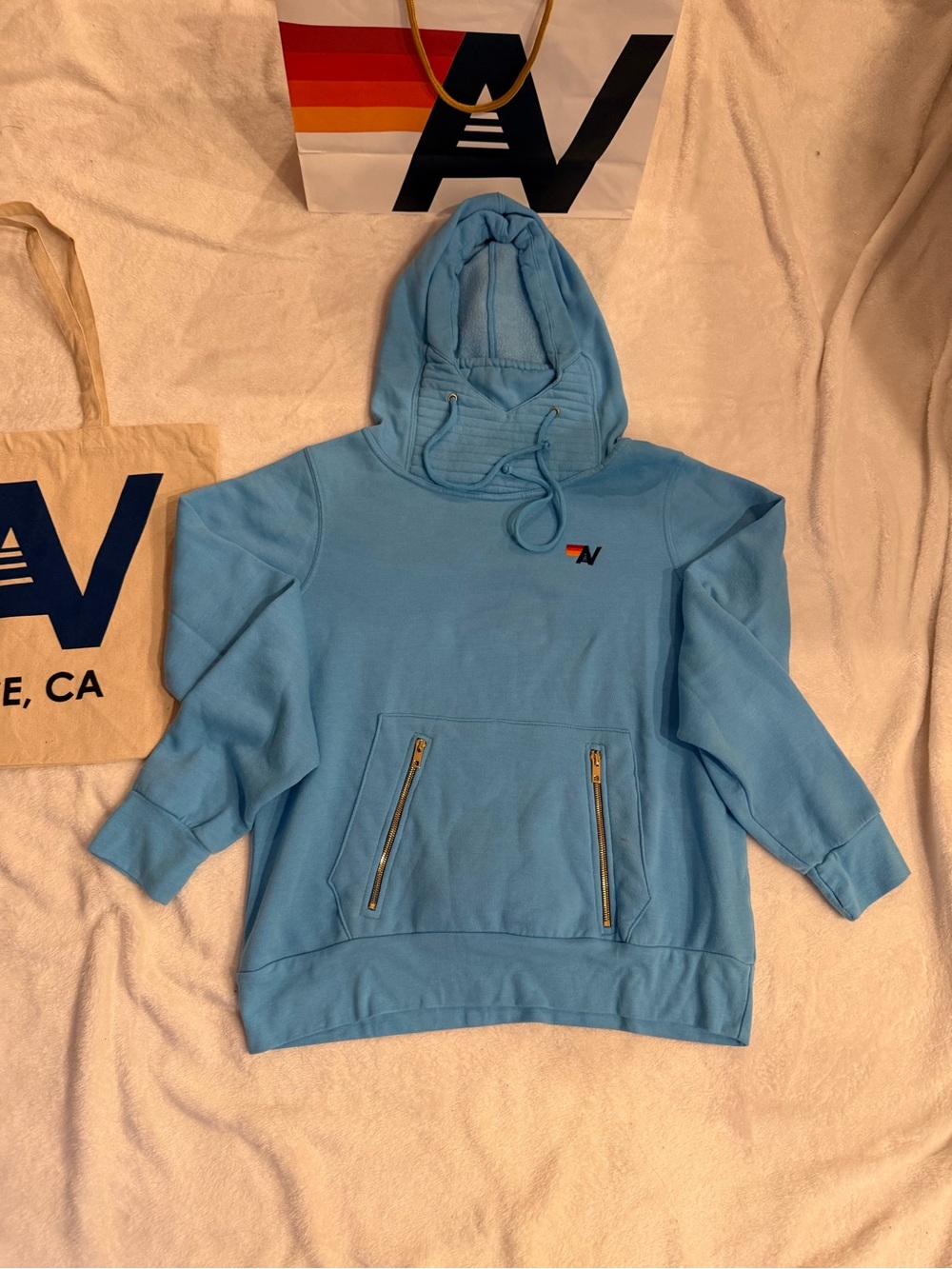 NWT Aviator Nation Ninja hoodie  Sky+ Tote Bag